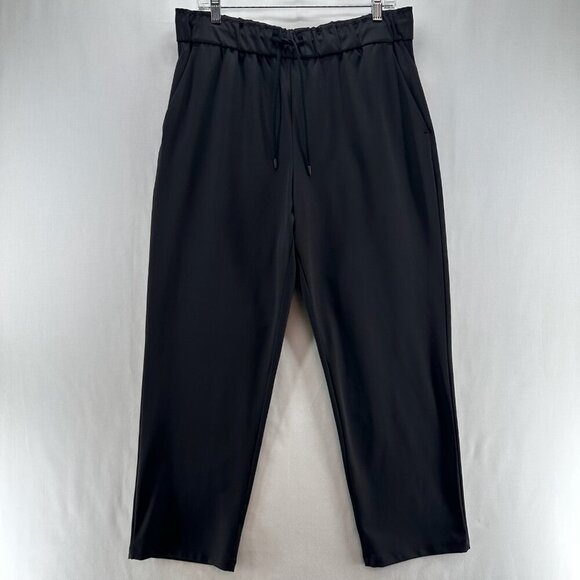 Hilary Radley Pants - Hilary Radley Pants Women L Drawstring Pull On Elastic Waistband High Rise Black